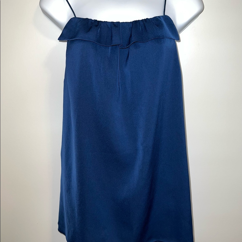 Navy Blue Satin-Like Camisole